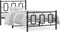 vidaXL - Bedframe - met - hoofd- - en - voeteneinde - metaal - zwart - 100x190 - cm