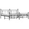 vidaXL - Bedframe - met - hoofd- - en - voeteneinde - metaal - zwart - 193x203 - cm