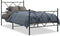 vidaXL - Bedframe - met - hoofd- - en - voeteneinde - metaal - zwart - 90x200 - cm