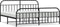 vidaXL - Bedframe - met - hoofd- - en - voeteneinde - metaal - zwart - 193x203 - cm