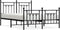 vidaXL - Bedframe - met - hoofd- - en - voeteneinde - metaal - zwart - 140x200 - cm