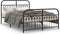 vidaXL - Bedframe - met - hoofd- - en - voeteneinde - metaal - zwart - 137x190 - cm