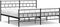 vidaXL - Bedframe - met - hoofd- - en - voeteneinde - metaal - zwart - 193x203 - cm