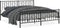 vidaXL - Bedframe - met - hoofd- - en - voeteneinde - metaal - zwart - 183x213 - cm