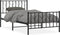 vidaXL - Bedframe - met - hoofd- - en - voeteneinde - metaal - zwart - 100x190 - cm