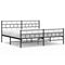 vidaXL - Bedframe - met - hoofd- - en - voeteneinde - metaal - zwart - 183x213 - cm