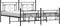 vidaXL - Bedframe - met - hoofd- - en - voeteneinde - metaal - zwart - 183x213 - cm
