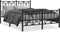 vidaXL - Bedframe - met - hoofd- - en - voeteneinde - metaal - zwart - 140x200 - cm