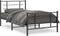 vidaXL - Bedframe - met - hoofd- - en - voeteneinde - metaal - zwart - 100x190 - cm