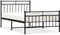 vidaXL - Bedframe - met - hoofd- - en - voeteneinde - metaal - zwart - 100x200 - cm