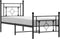 vidaXL - Bedframe - met - hoofd- - en - voeteneinde - metaal - zwart - 75x190 - cm