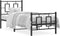 vidaXL - Bedframe - met - hoofd- - en - voeteneinde - metaal - zwart - 80x200 - cm