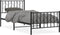 vidaXL - Bedframe - met - hoofd- - en - voeteneinde - metaal - zwart - 90x190 - cm