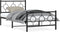 vidaXL - Bedframe - met - hoofd- - en - voeteneinde - metaal - zwart - 100x190 - cm