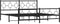 vidaXL - Bedframe - met - hoofd- - en - voeteneinde - metaal - zwart - 183x213 - cm