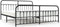 vidaXL - Bedframe - met - hoofd- - en - voeteneinde - metaal - zwart - 200x200 - cm