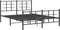 vidaXL - Bedframe - met - hoofd- - en - voeteneinde - metaal - zwart - 150x200 - cm