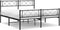vidaXL - Bedframe - met - hoofd- - en - voeteneinde - metaal - zwart - 120x190 - cm