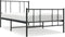 vidaXL - Bedframe - met - hoofd- - en - voeteneinde - metaal - zwart - 80x200 - cm