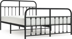 vidaXL - Bedframe - met - hoofd- - en - voeteneinde - metaal - zwart - 140x200 - cm