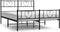 vidaXL - Bedframe - met - hoofd- - en - voeteneinde - metaal - zwart - 120x190 - cm