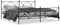 vidaXL - Bedframe - met - hoofd- - en - voeteneinde - metaal - zwart - 193x203 - cm