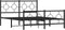 vidaXL - Bedframe - met - hoofd- - en - voeteneinde - metaal - zwart - 140x200 - cm