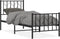 vidaXL - Bedframe - met - hoofd- - en - voeteneinde - metaal - zwart - 80x200 - cm