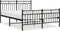 vidaXL - Bedframe - met - hoofd- - en - voeteneinde - metaal - zwart - 140x190 - cm