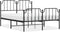 vidaXL - Bedframe - met - hoofd- - en - voeteneinde metaal - zwart - 140x190 - cm