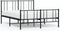 vidaXL - Bedframe - met - hoofd- - en - voeteneinde - metaal - zwart - 135x190 - cm