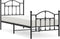 vidaXL - Bedframe - met - hoofd- - en - voeteneinde - metaal - zwart - 90x200 - cm