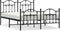 vidaXL - Bedframe - met - hoofd- - en - voeteneinde - metaal - zwart - 135x190 - cm