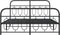 vidaXL - Bedframe - met - hoofd- - en - voeteneinde - metaal - zwart - 135x190 - cm
