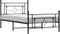 vidaXL - Bedframe - met - hoofd- - en - voeteneinde - metaal - zwart - 107x203 - cm