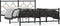 vidaXL - Bedframe - met - hoofd- - en - voeteneinde - metaal - zwart - 150x200 - cm