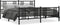 vidaXL - Bedframe - met - hoofd- - en - voeteneinde - metaal - zwart - 183x213 - cm
