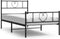 vidaXL - Bedframe - met - hoofd- - en - voeteneinde - metaal - zwart - 90x190 - cm