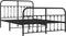 vidaXL - Bedframe - met - hoofd- - en - voeteneinde - metaal - zwart - 135x190 - cm