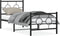 vidaXL - Bedframe - met - hoofd- - en - voeteneinde - metaal - zwart - 80x200 - cm