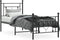 vidaXL - Bedframe - met - hoofd- - en - voeteneinde - metaal - zwart - 80x200 - cm