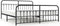 vidaXL - Bedframe - met - hoofd- - en - voeteneinde - metaal - zwart - 193x203 - cm