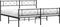 vidaXL - Bedframe - met - hoofd- - en - voeteneinde - metaal - zwart - 183x213 - cm
