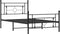 vidaXL - Bedframe - met - hoofd- - en - voeteneinde - metaal - zwart - 107x203 - cm