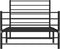 vidaXL - Bedframe - met - hoofd- - en - voeteneinde - metaal - zwart - 90x200 - cm