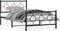 vidaXL - Bedframe - met - hoofd- - en - voeteneinde - metaal - zwart - 107x203 - cm