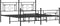 vidaXL - Bedframe - met - hoofd- - en - voeteneinde - metaal - zwart - 183x213 - cm