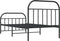 vidaXL - Bedframe - met - hoofd- - en - voeteneinde - metaal - zwart - 100x200 - cm