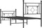 vidaXL - Bedframe - met - hoofd- - en - voeteneinde - metaal - zwart - 75x190 - cm