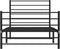 vidaXL - Bedframe - met - hoofd- - en - voeteneinde - metaal - zwart - 100x190 - cm